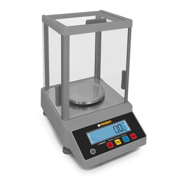 Báscula de precisión pesa en gramos, libras y onzas. Plato de acero inoxidable Rhino BAPRE-600