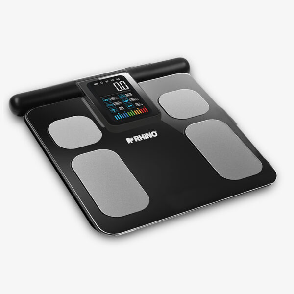 Báscula Inteligente de Pesaje Corporal con 8 Electrodos Cable Retráctil Rhino BIOMA-180