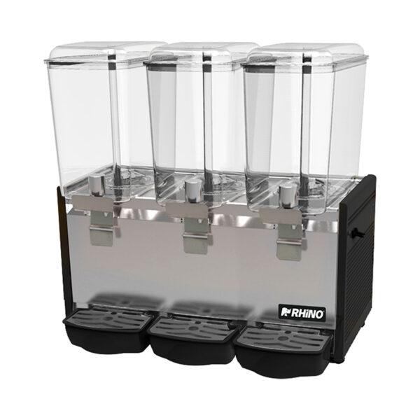Dispensador de Bebidas Frías 3 Tanques de 18 Litros c/u Rhino DISBEF-3T